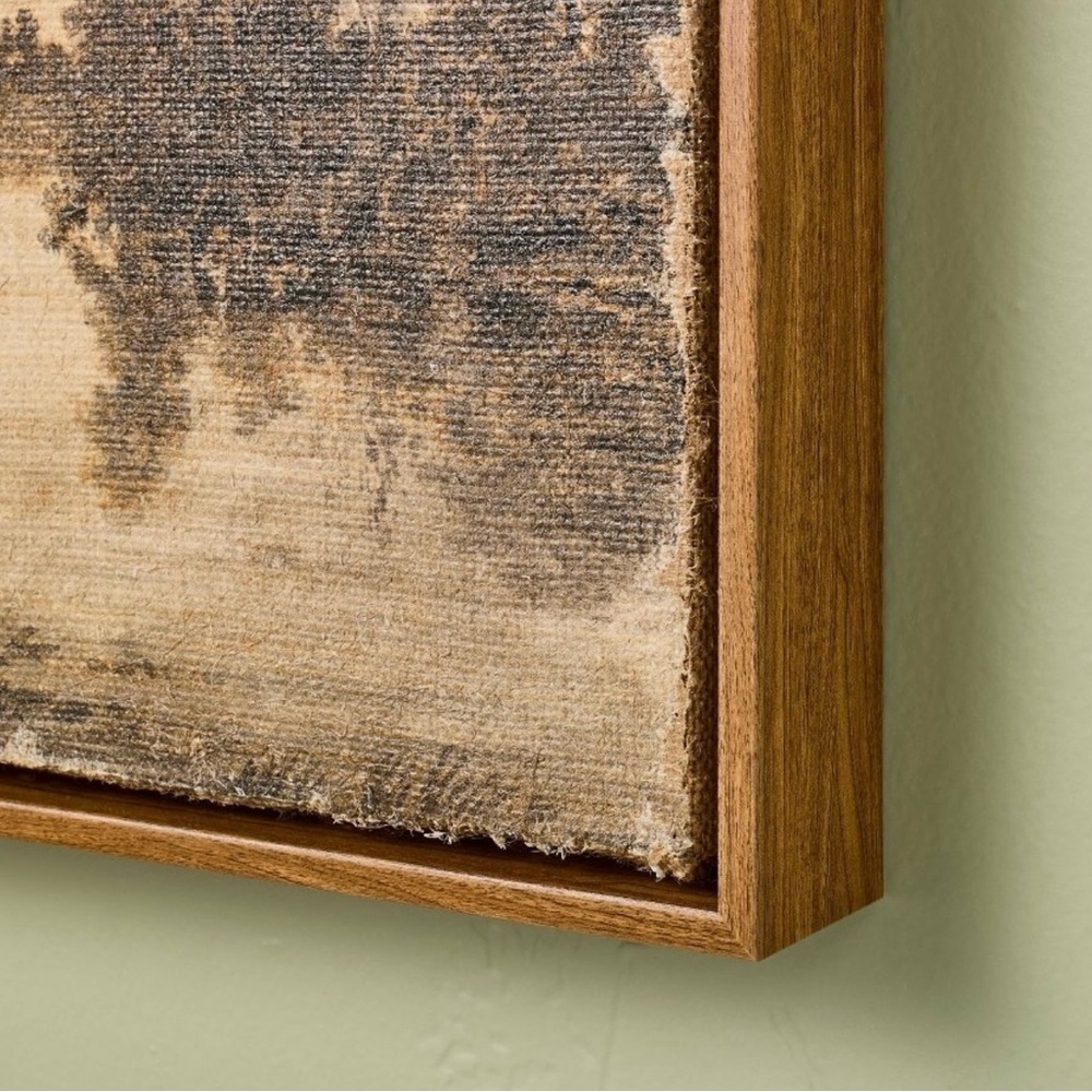 Hearth & Hand with Magnolia Horizontal Landscape Lake Burlap Framed Wall Art - Picture 14 of 16
